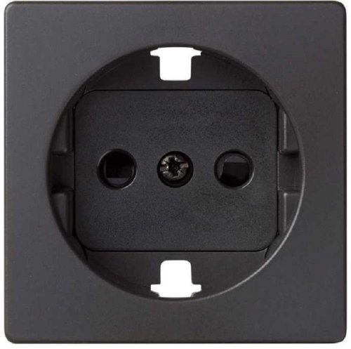 Лицевая панель Simon82 для 1-м. розетки 220В графит картинка